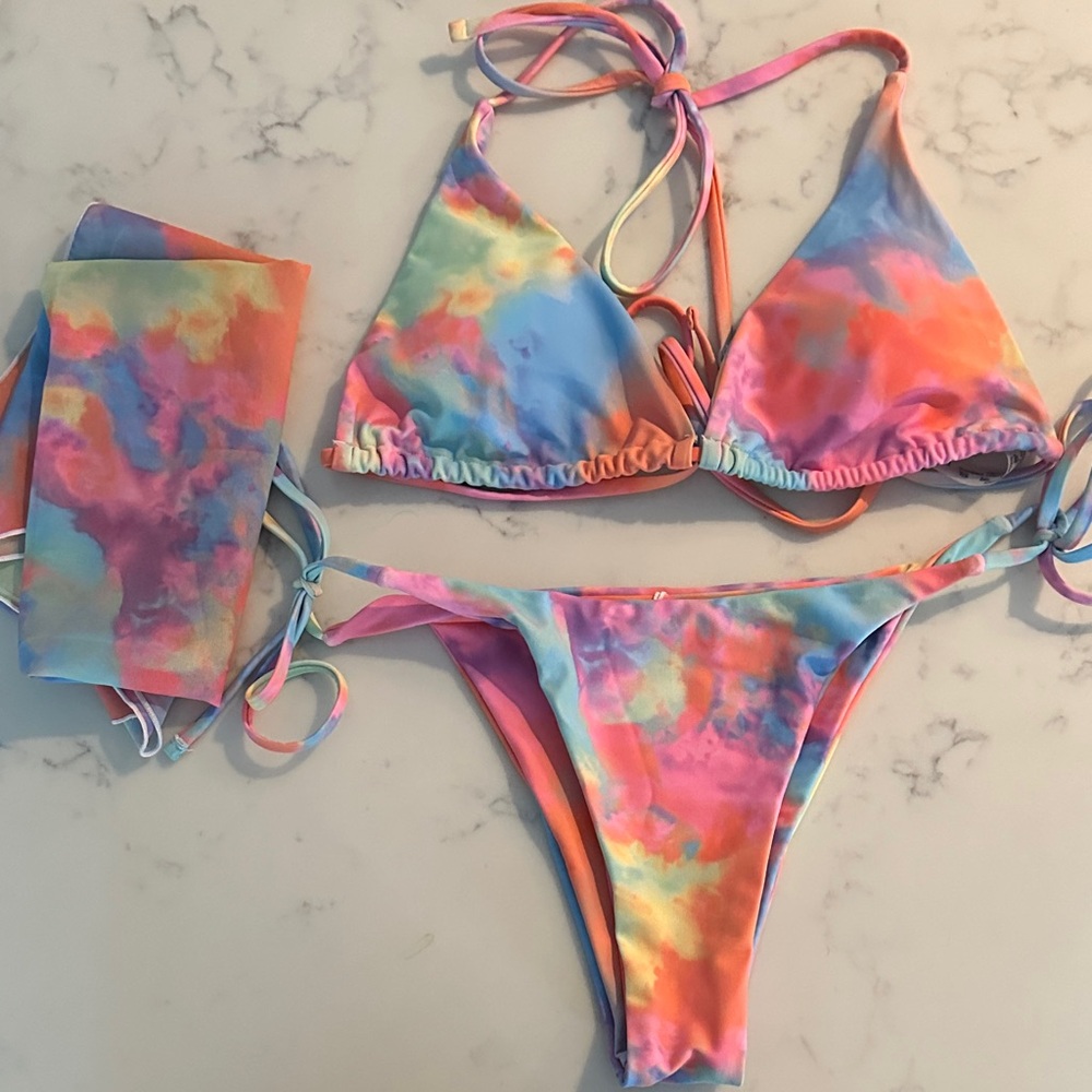 NEW Shein Tie Dye Bikini Set